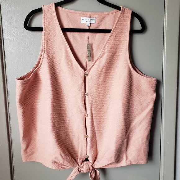 Madewell Texture & Thread Button-Front Tank Top - Picture 4 of 7